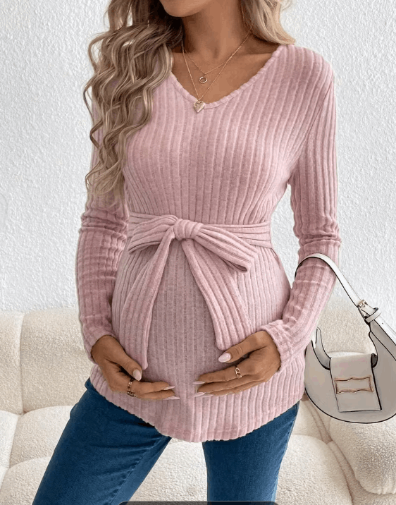 Pull de grossesse en tricot manches longues