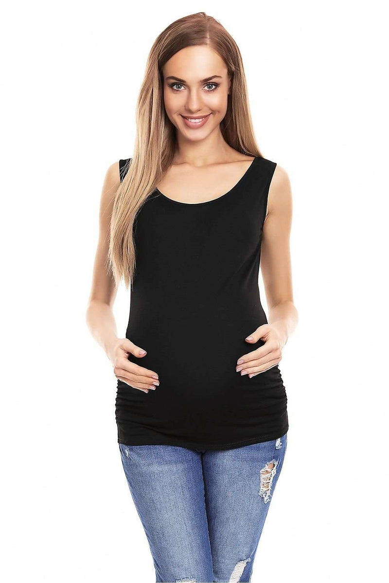Top de grossesse sans manches noir