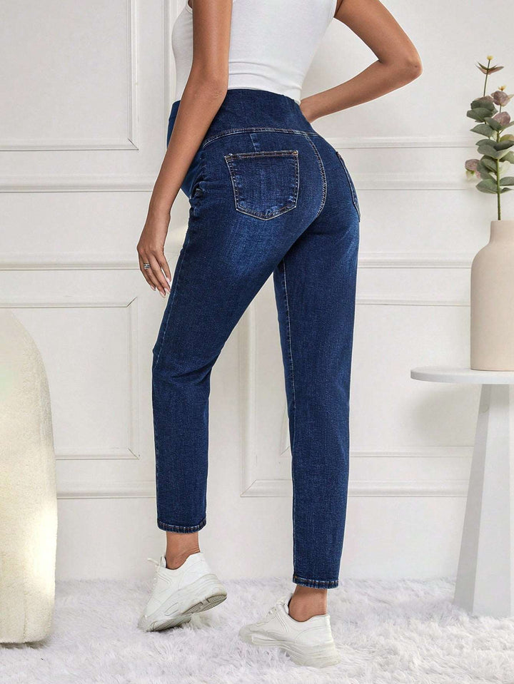 Jean de grossesse réglable taille haute