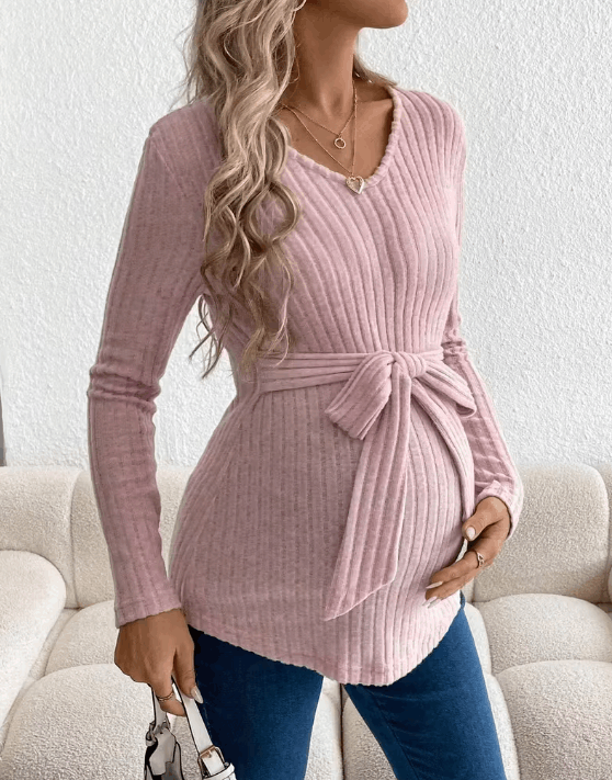 Pull de grossesse en tricot manches longues