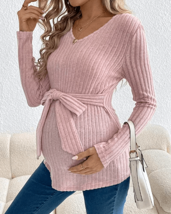 Pull de grossesse en tricot manches longues