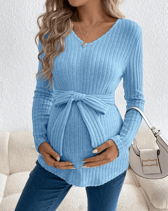 Pull de grossesse en tricot manches longues