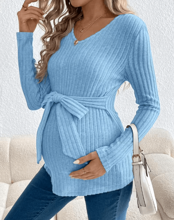 Pull de grossesse en tricot manches longues