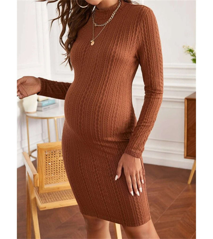 Robe de grossesse tricot manches longues