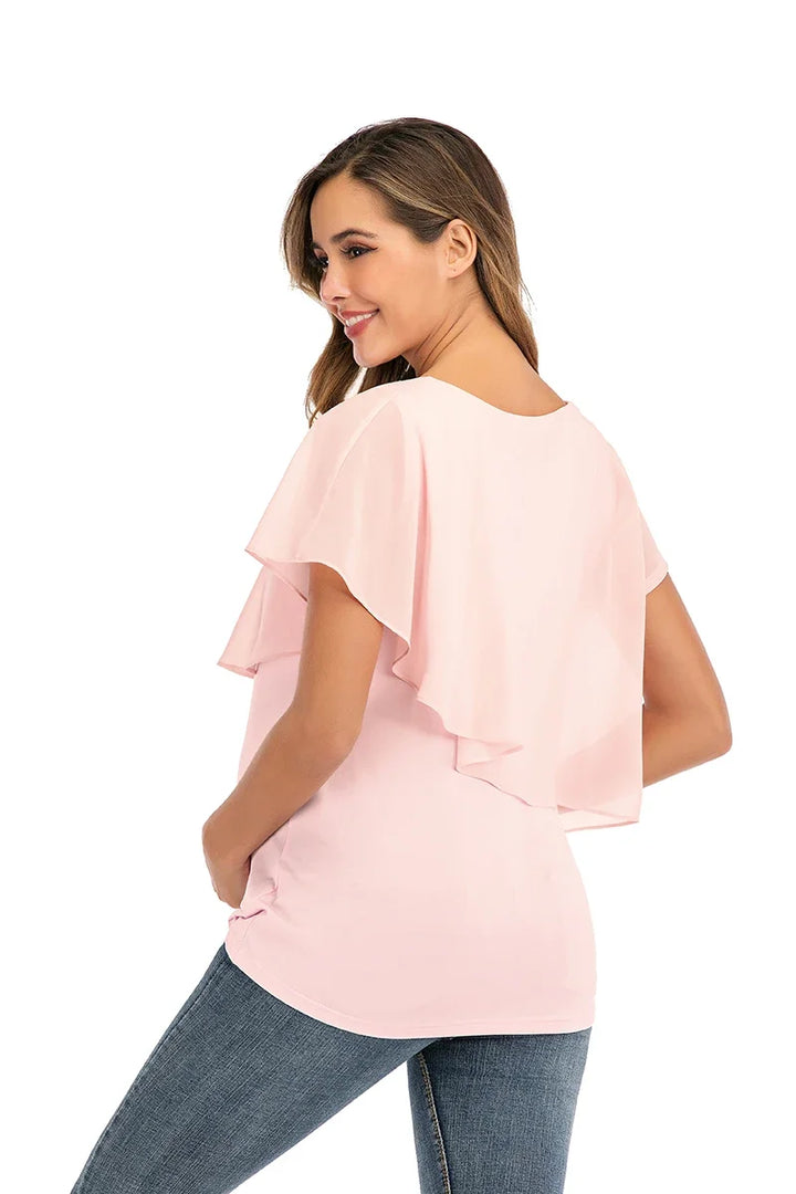 Blouse d'allaitement à volants