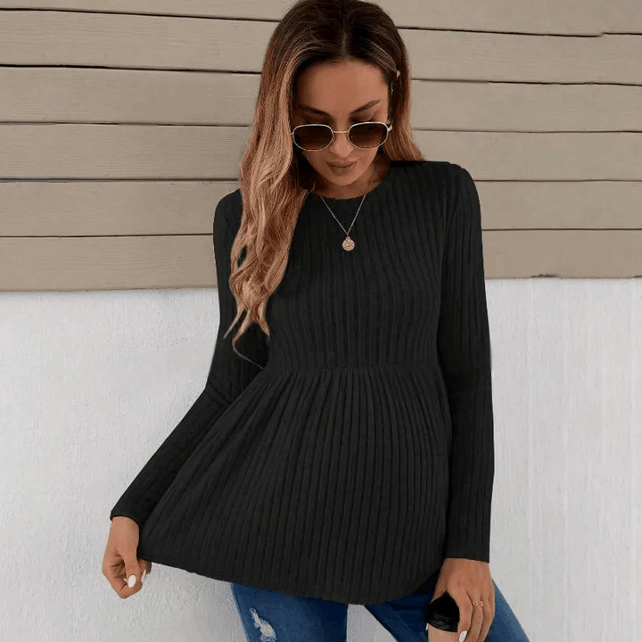 Tunique de grossesse unie manches longues