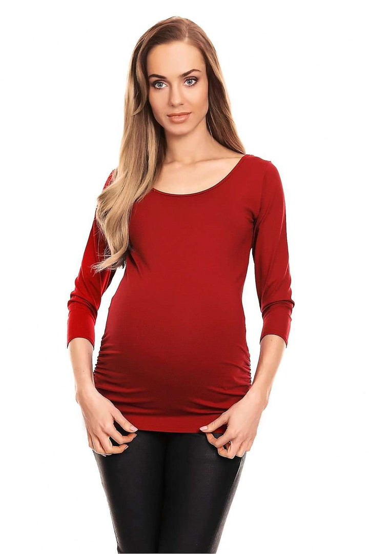 Top de grossesse manches 3/4 rouge