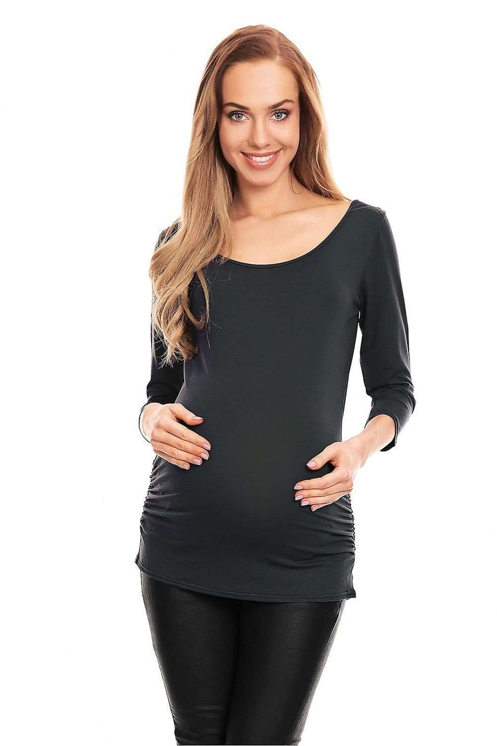 Top de grossesse manches 3/4 gris