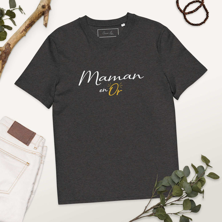 T-shirt en coton "maman en or"