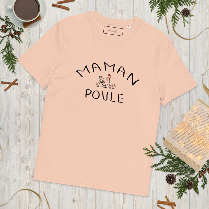 t-shirt en coton design "maman poule"