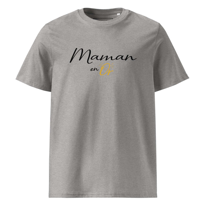 T-shirt en coton "maman en or" noir