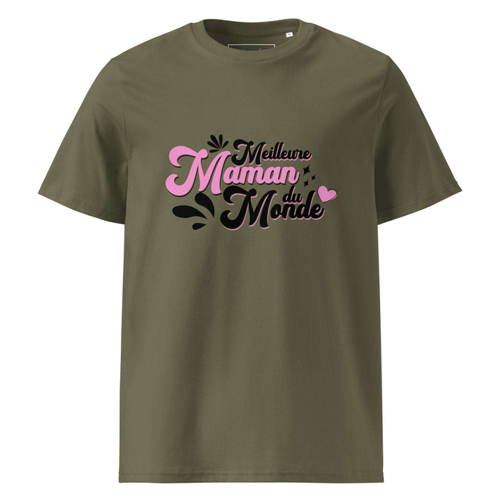 T-shirt en coton biologique "Meilleure maman du monde"