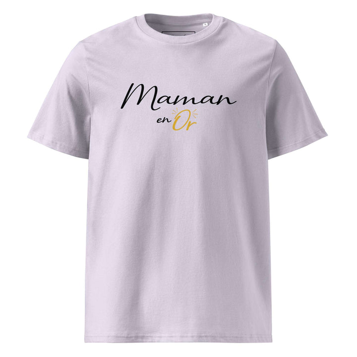 T-shirt en coton "maman en or" noir