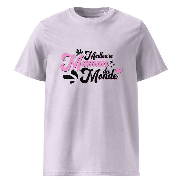T-shirt en coton biologique "Meilleure maman du monde"