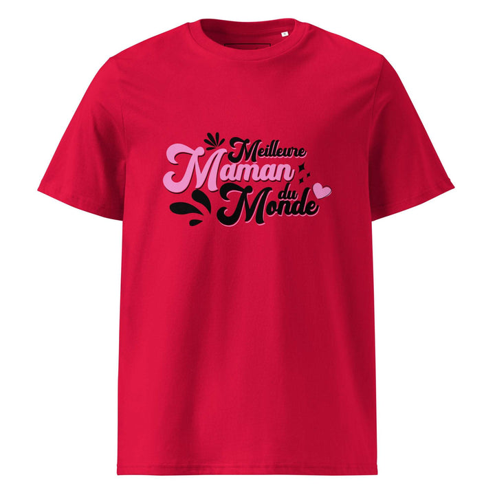 T-shirt en coton biologique "Meilleure maman du monde"