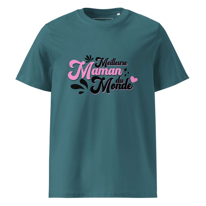 T-shirt en coton biologique "Meilleure maman du monde"