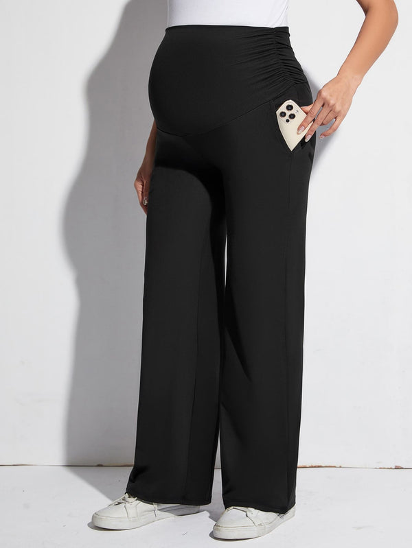 Pantalon de grossesse noir à poche